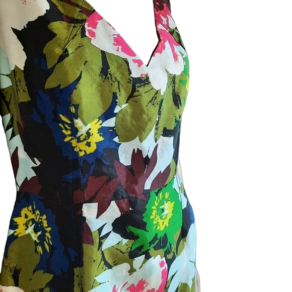 TRINA Turk Cosima Sheath 20th Anniversary Sheath Dress size 10 Silk Cotton Blend - Picture 6 of 11